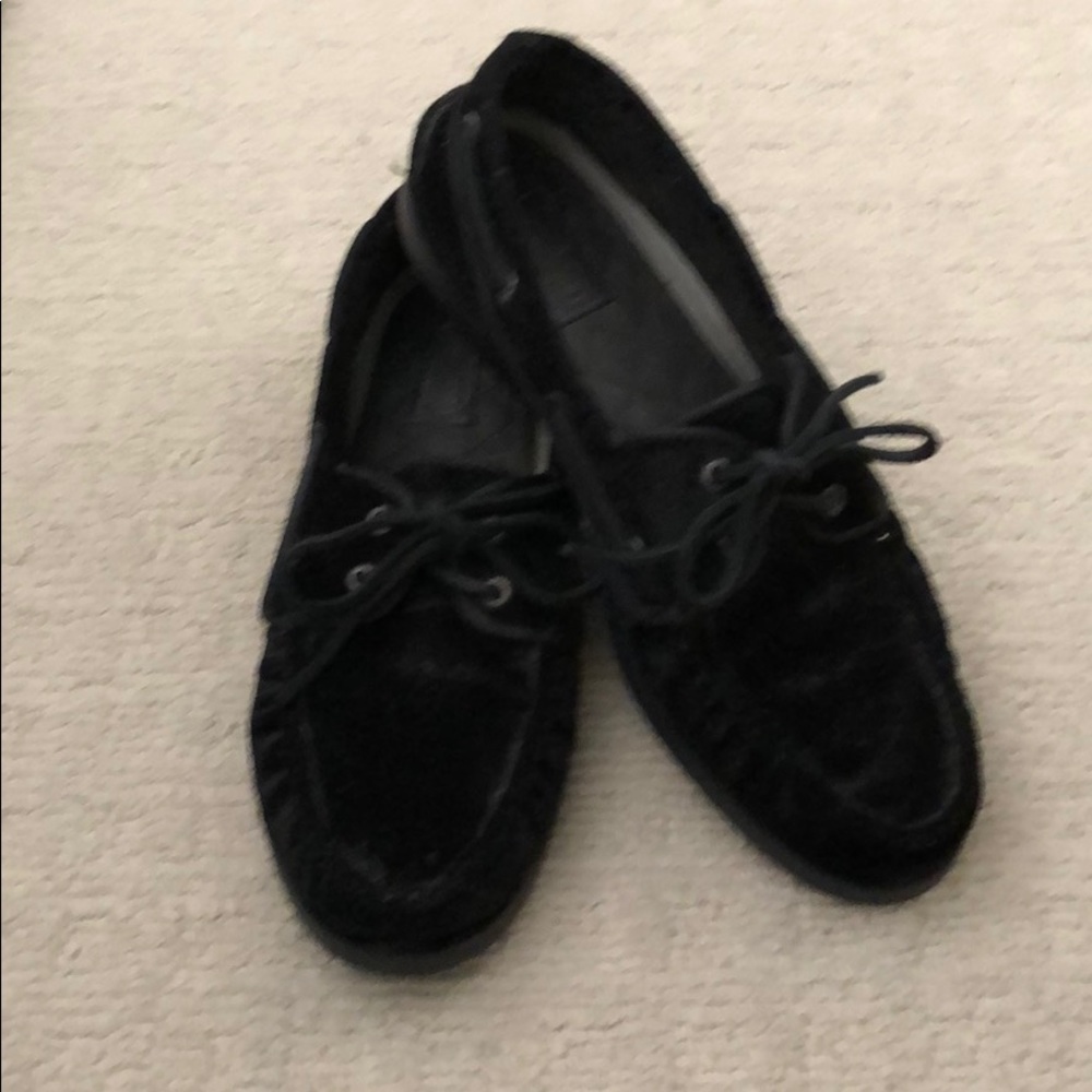 Black Velvet Sperry Topsiders
